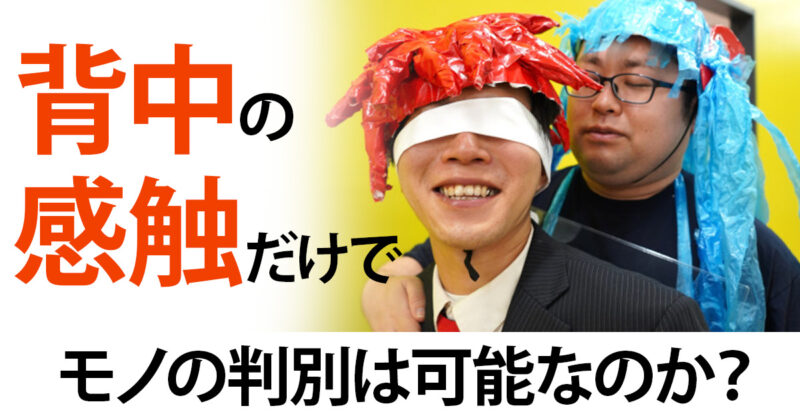 【検証】背中の感触だけでモノの判別は可能なのか？【あててんのよ】